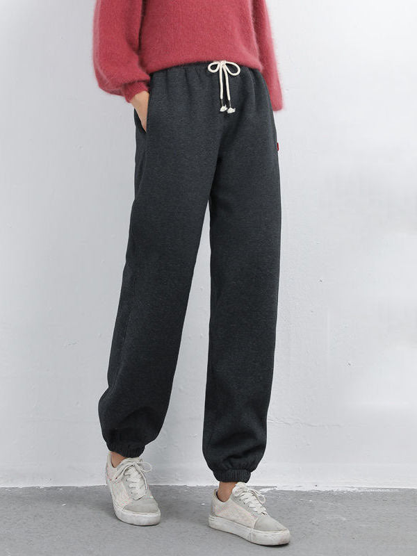 2021 New Arrival Casual Cotton Warm Fleece Pants