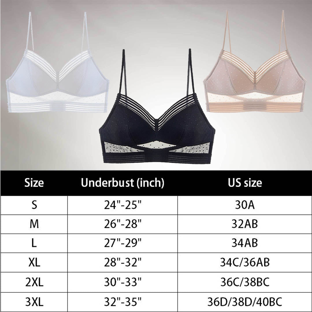 Low Back Wireless Lifting Lace Bra