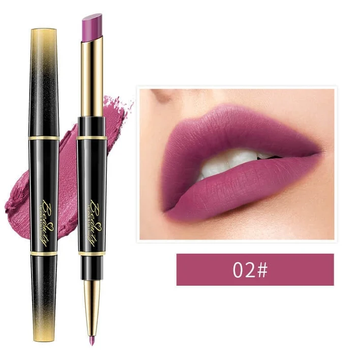 🔥Last Day 49% OFF-Double ended Lipstick Automatic Lip Liner Matte Waterproof Non fading Non stick Lipstick