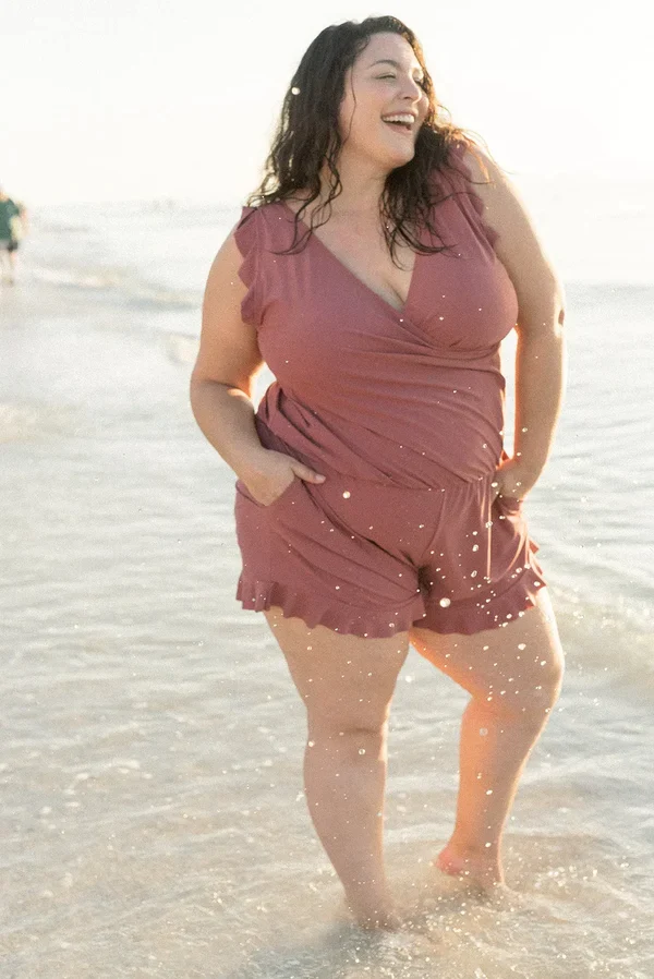 😍 LAST DAY PROMOTION 50% OFF😍SWIM ROMPER BUILT-IN BRA👗DETACHABLE BRA CUP