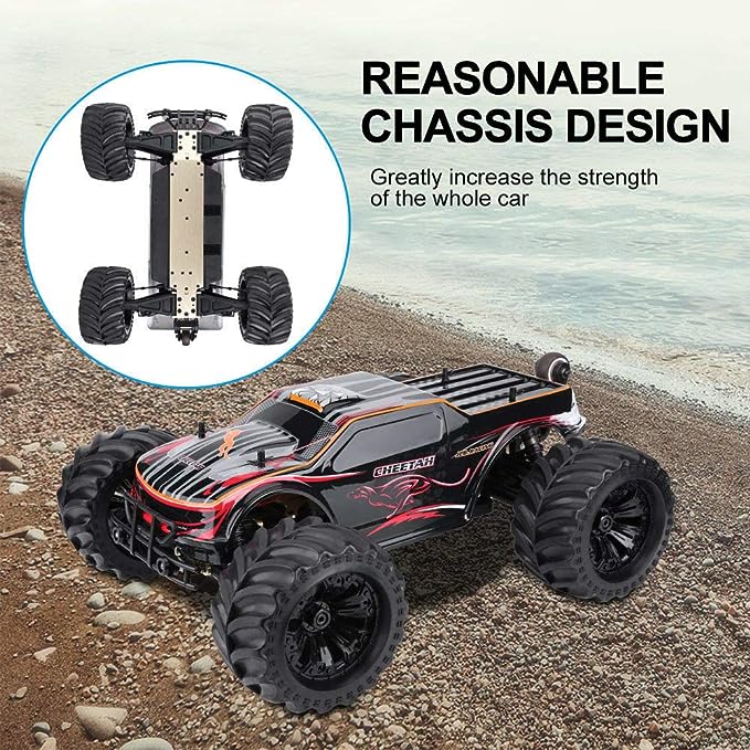 1/10 4WD Remote Control Car Truck RTR 80km/h with 120A ESC 3670 2500KV Brushless Waterproof Motor Wheelie Function