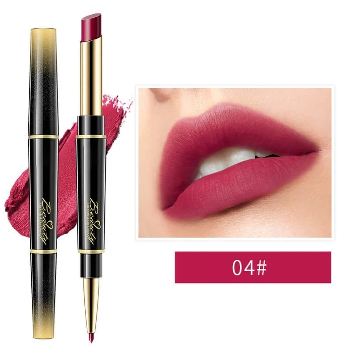 🔥Last Day 49% OFF-Double ended Lipstick Automatic Lip Liner Matte Waterproof Non fading Non stick Lipstick