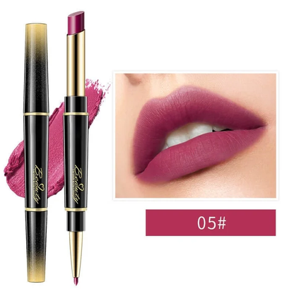 🔥Last Day 49% OFF-Double ended Lipstick Automatic Lip Liner Matte Waterproof Non fading Non stick Lipstick