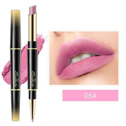 🔥Last Day 49% OFF-Double ended Lipstick Automatic Lip Liner Matte Waterproof Non fading Non stick Lipstick