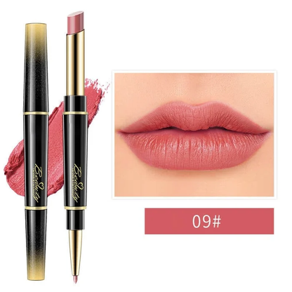 🔥Last Day 49% OFF-Double ended Lipstick Automatic Lip Liner Matte Waterproof Non fading Non stick Lipstick