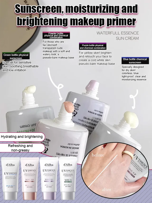 Sunscreen moisturizing and brightening makeup primer