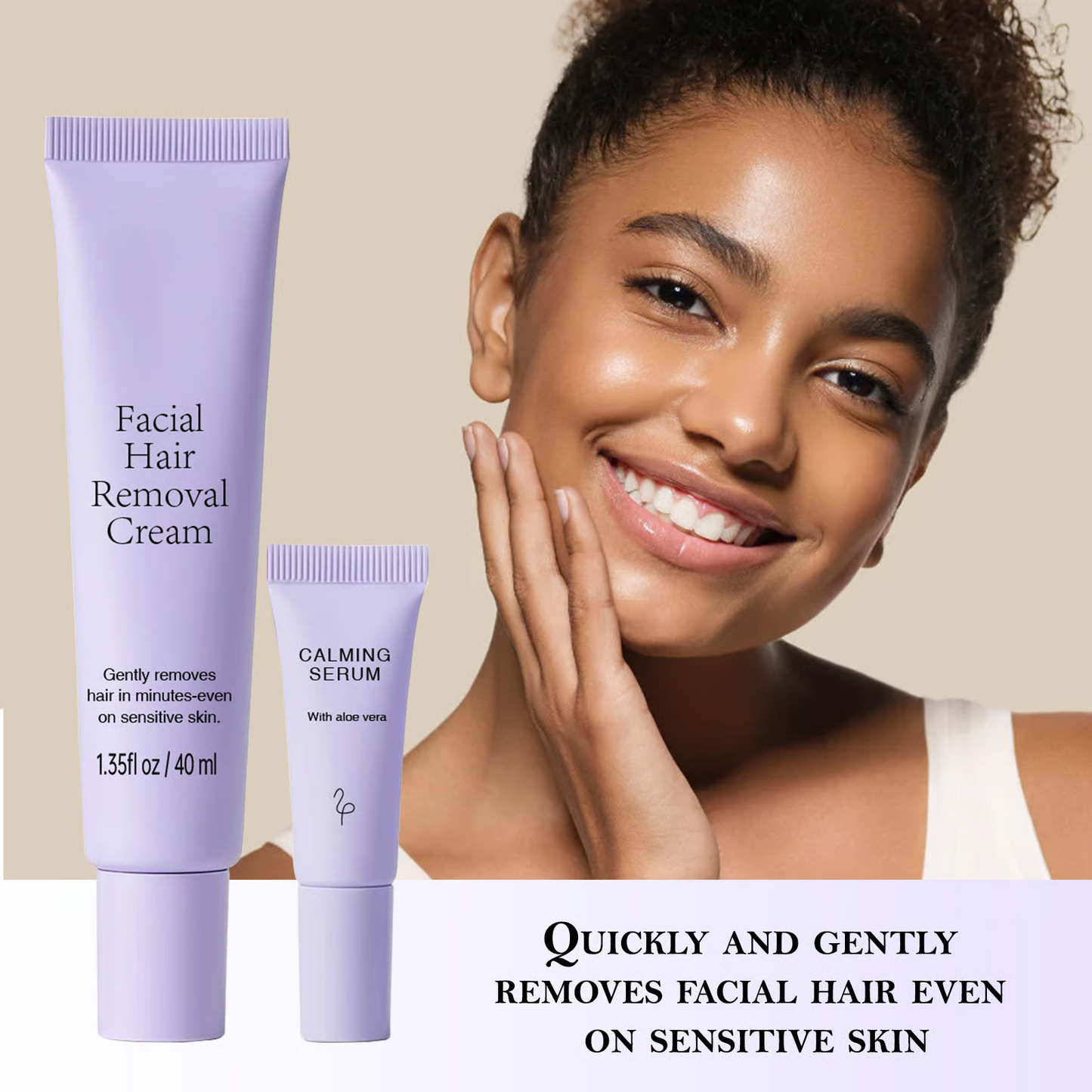 Gentle and Painless Facial Hair Removal Cream