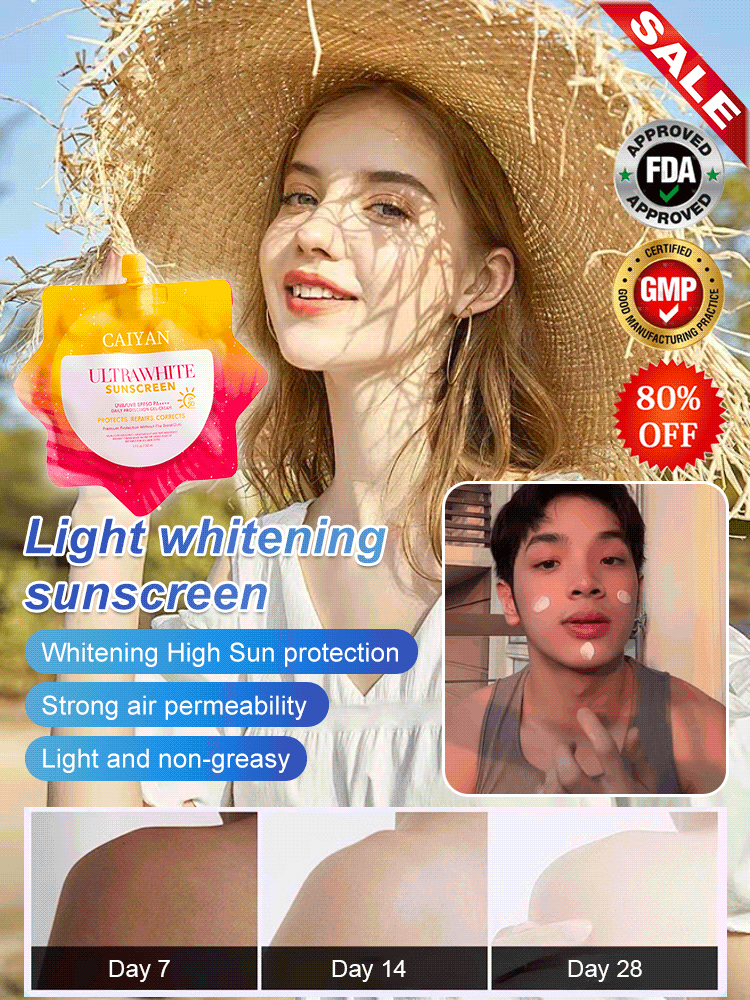 Light whitening sunscreen