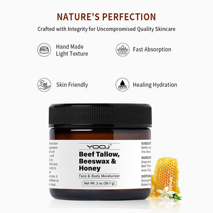Beef Tallow Beeswax and Honey Face Moisturizer
