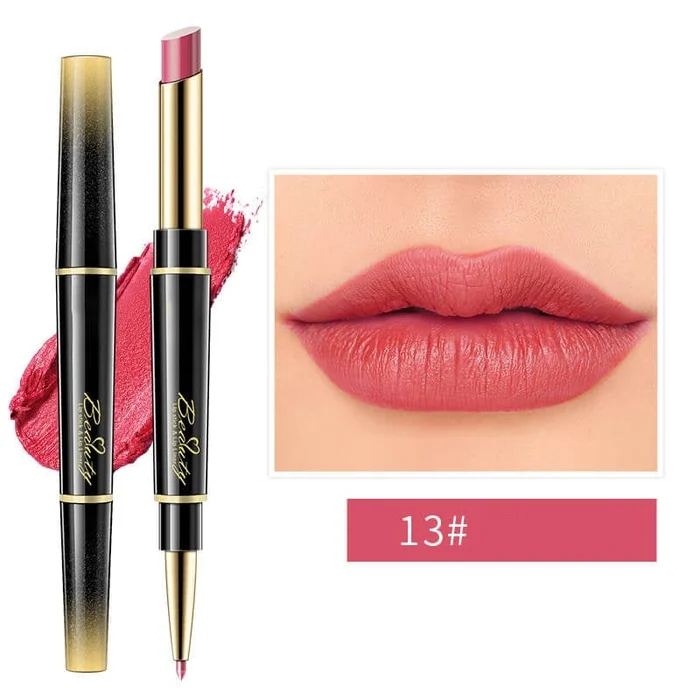 🔥Last Day 49% OFF-Double ended Lipstick Automatic Lip Liner Matte Waterproof Non fading Non stick Lipstick