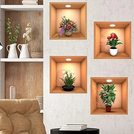 🎁2024 HOT SALE🎁-3D Removable Wall Decor Stickers (Set of 4)