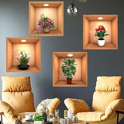 🎁2024 HOT SALE🎁-3D Removable Wall Decor Stickers (Set of 4)