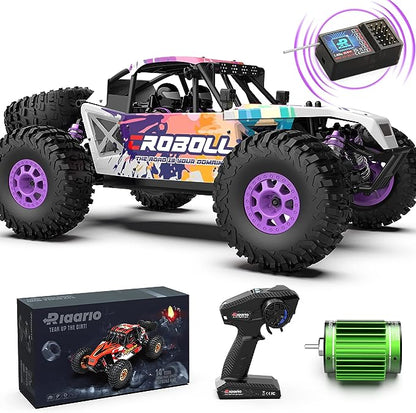 1:12 RTR Brushless RC Desert Cars for Adults, Max 45MPH Fast RC Cars, Monster Truck with Independent ESC, 4X4 RC Truck for Boys, All Terrain Remote Control Car with Oil Filled Shocks