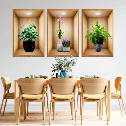 🎁2024 HOT SALE🎁-3D Removable Wall Decor Stickers (Set of 4)