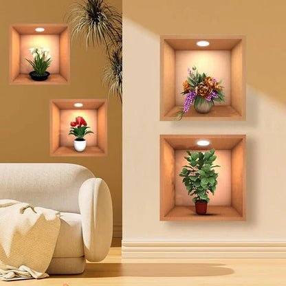 🎁2024 HOT SALE🎁-3D Removable Wall Decor Stickers (Set of 4)