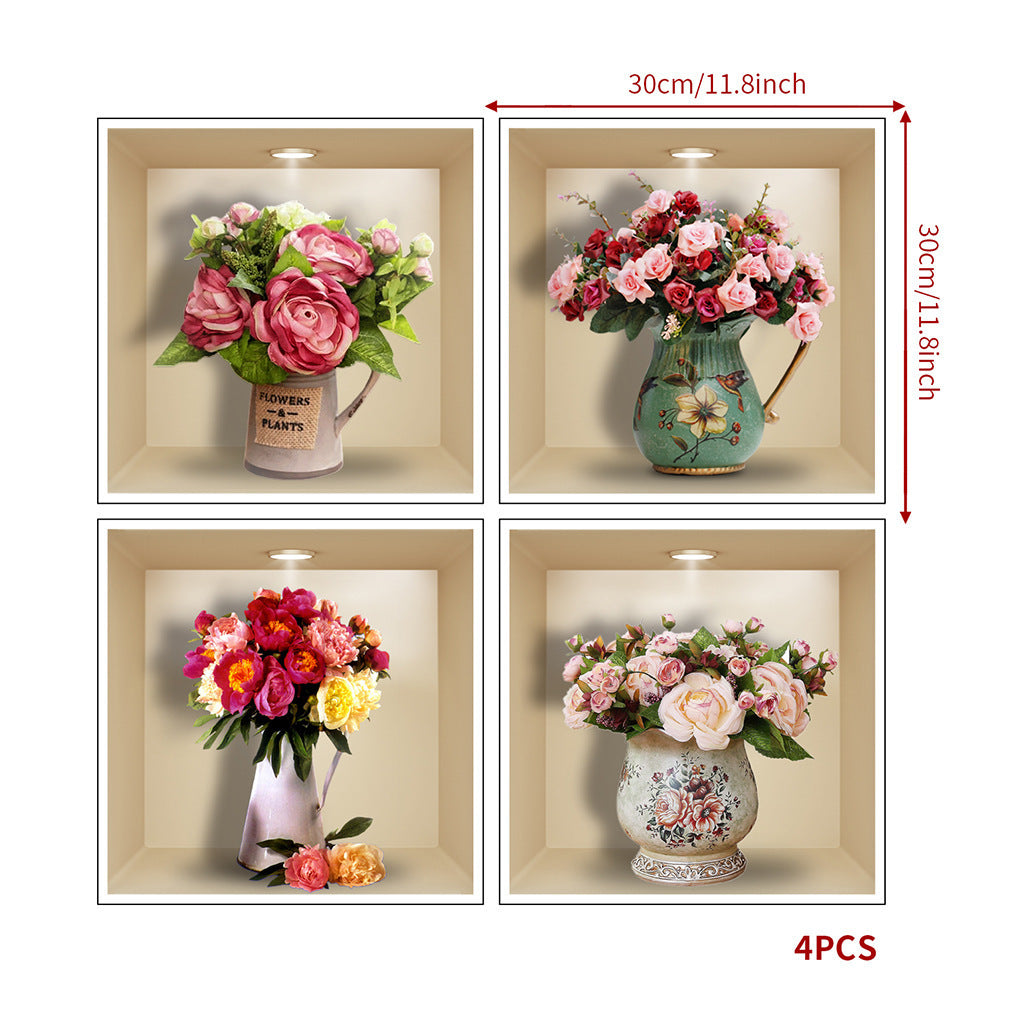🎁2024 HOT SALE🎁-3D Removable Wall Decor Stickers (Set of 4)