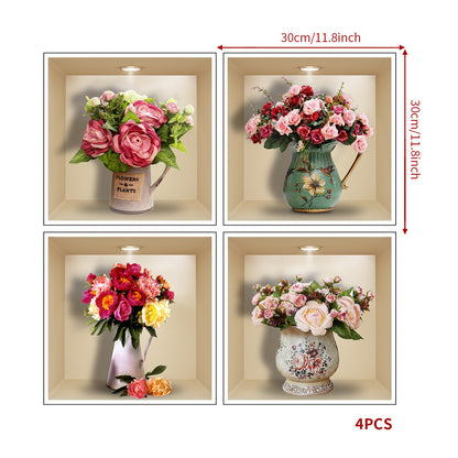 🎁2024 HOT SALE🎁-3D Removable Wall Decor Stickers (Set of 4)