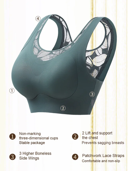 Push-up Shockproof Adjustable Lace Bra