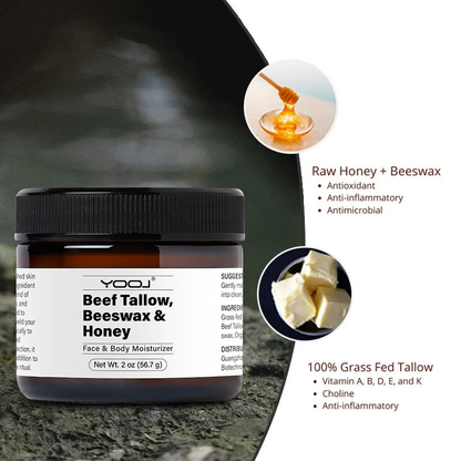 Beef Tallow Beeswax and Honey Face Moisturizer