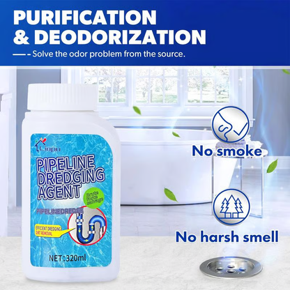 Powerful Pipe Dredging Agent for Kitchen and Toilet Pipelines - Dissolves 200+ Blockages and Kills 99% of Bacteria