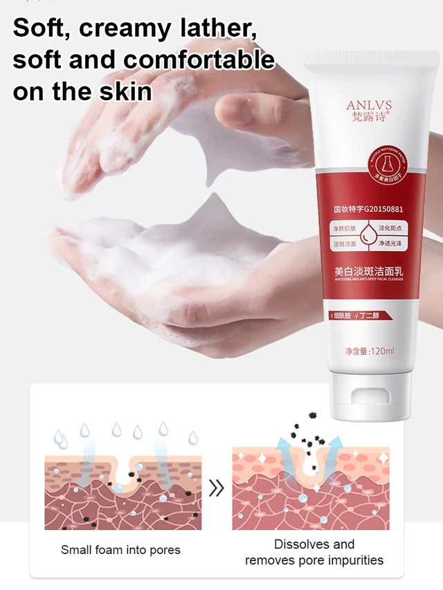Whitening and Spot-Fading Non-Reversing Darkening Cleanser