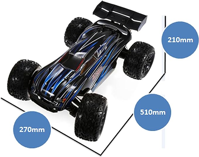 1/10 4WD Remote Control Car Truck RTR 80km/h with 120A ESC 3670 2500KV Brushless Waterproof Motor Wheelie Function