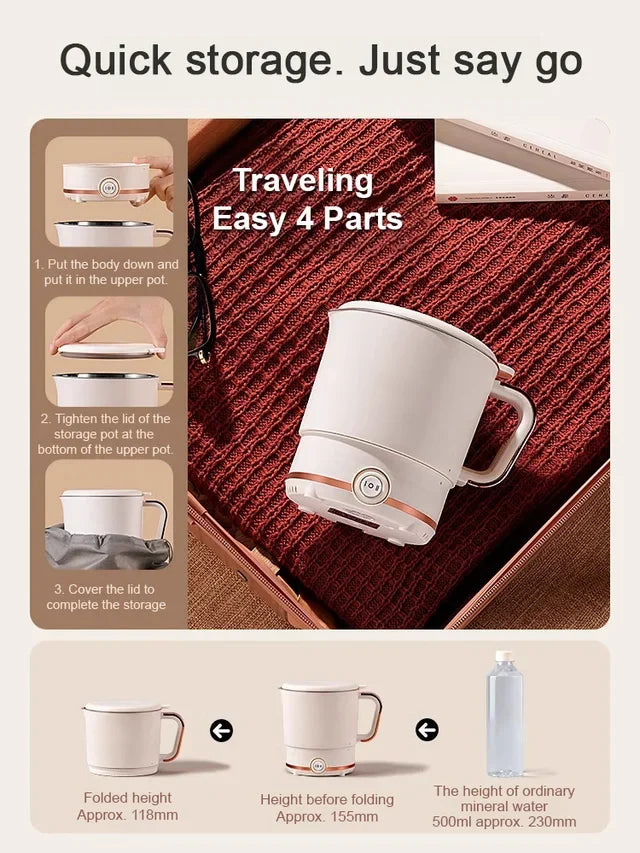 💥HOT SALE💥-Folding Portable Multifunctional Electric Kettle Electric Cooker
