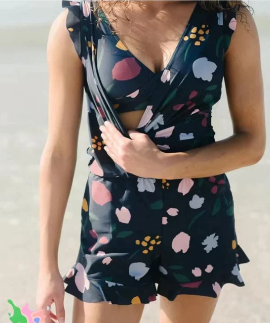 😍 LAST DAY PROMOTION 50% OFF😍SWIM ROMPER BUILT-IN BRA👗DETACHABLE BRA CUP