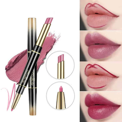 🔥Last Day 49% OFF-Double ended Lipstick Automatic Lip Liner Matte Waterproof Non fading Non stick Lipstick