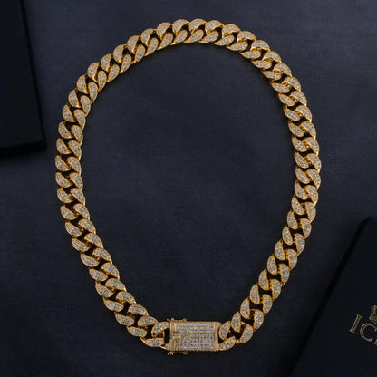 Cuban Chain & Cuban Bracelet Bundle - Gold/White Gold