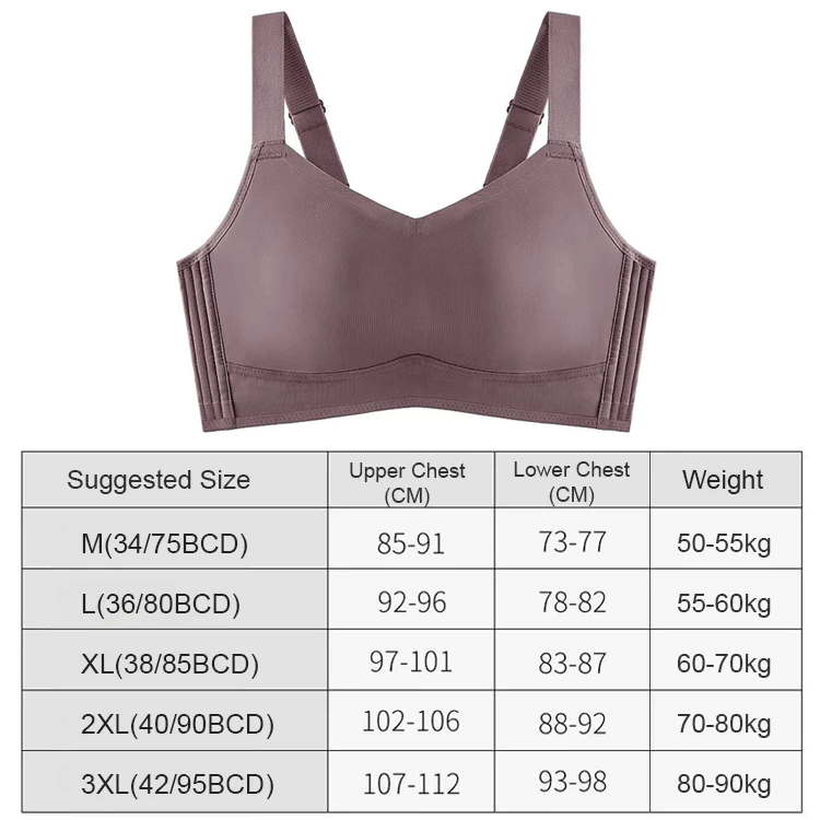 Anti sagging large breast support armpit fat control bra