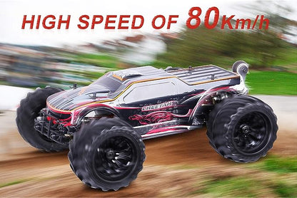 1/10 4WD Remote Control Car Truck RTR 80km/h with 120A ESC 3670 2500KV Brushless Waterproof Motor Wheelie Function