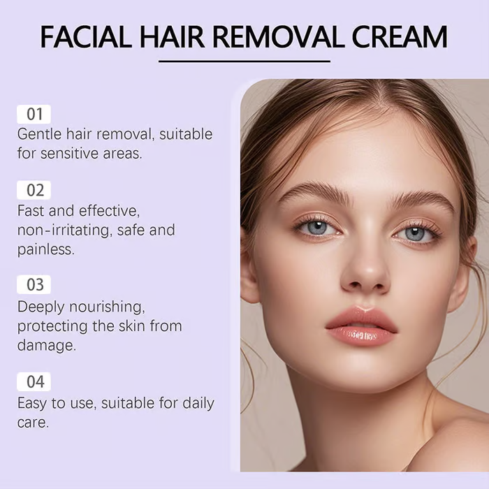 Gentle and Painless Facial Hair Removal Cream