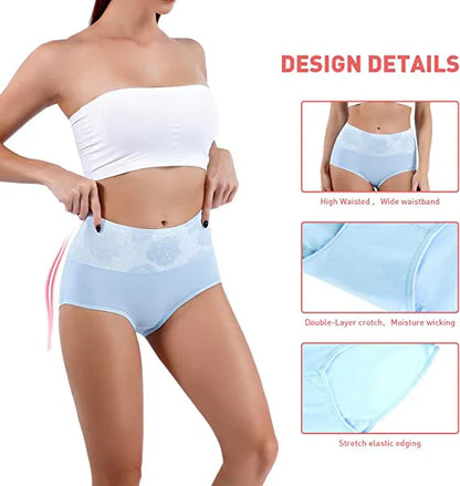 Cotton High Waist Abdominal Slimming Hygroscopic Antibacterial Underwear