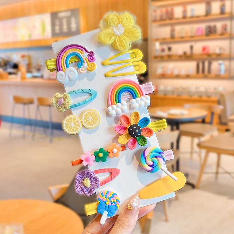 Rainbow Hair Clip Set