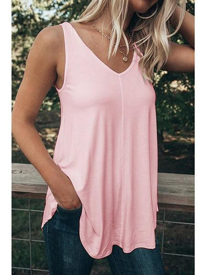 Cotton sleeveless casual simple vest