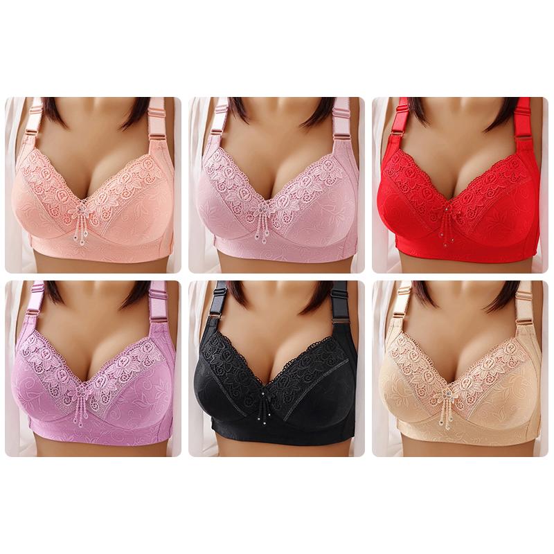 Oversize womens front button printed bra