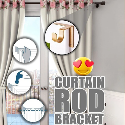 No Drill Curtain Rod Brackets Holders