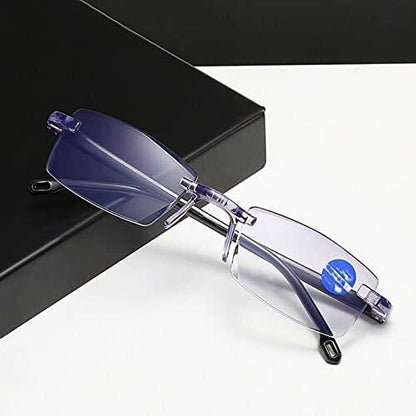 HIGH HARDNESS ANTI-BLUE PROGRESSIVE FAR AND NEAR DUAL-USE READING GLASSES