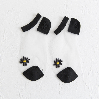 Translucent Daisy Socks 3 Pairs