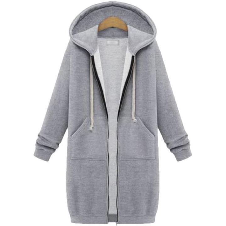 2021 Fall Winter Women s Long Hooded Sweatshirt