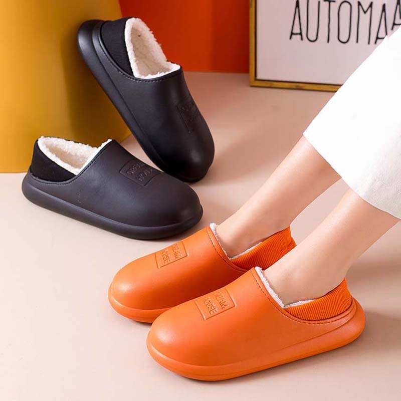 2021 Winter Indoor Warm Non slip Soft Bottom Couple Cotton Slippers