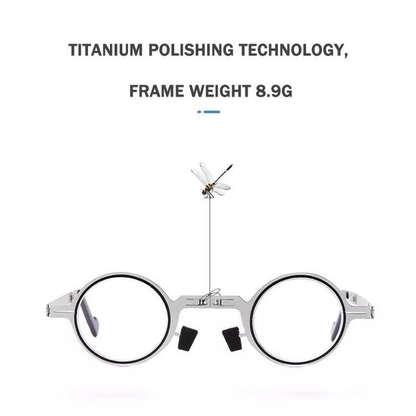 Ultra Light Titanium Material Screwless Foldable Reading Glasses