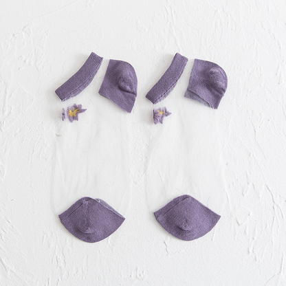Translucent Daisy Socks 3 Pairs