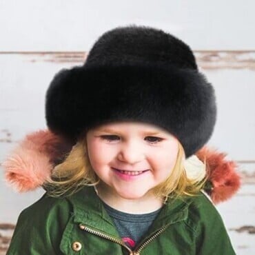 mink fox fur braided real hair warm thick basin hat