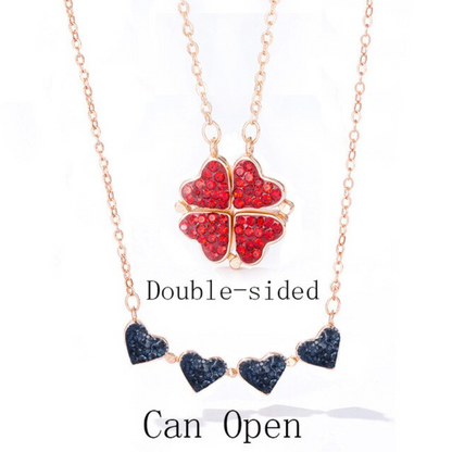 Four Leaf Heart Shape Necklace