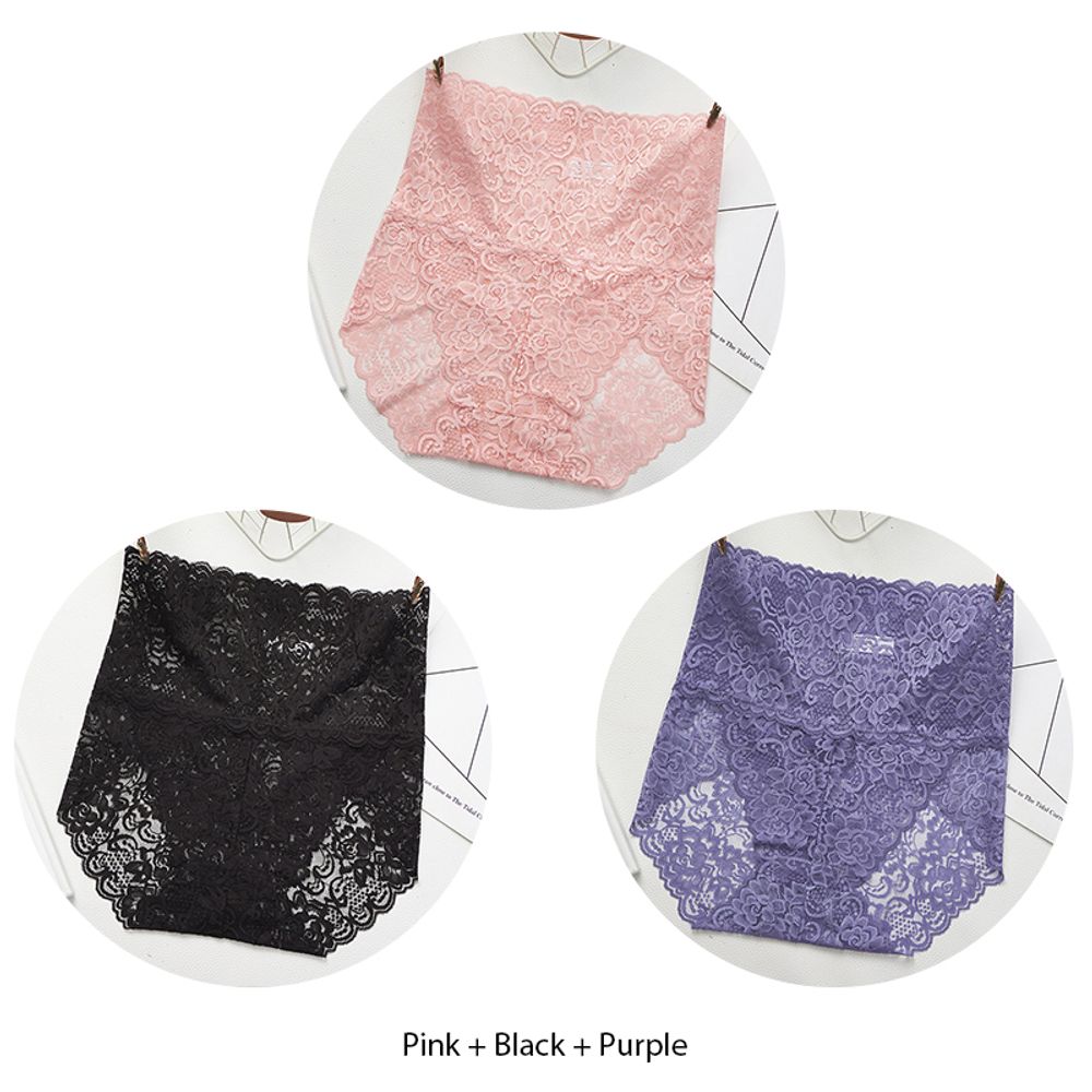 wide waistband lace panties
