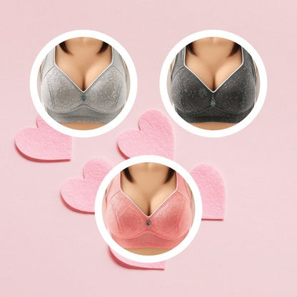 Lace Design Large Size Bra Wireless