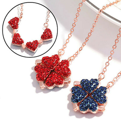 Four Leaf Heart Shape Necklace