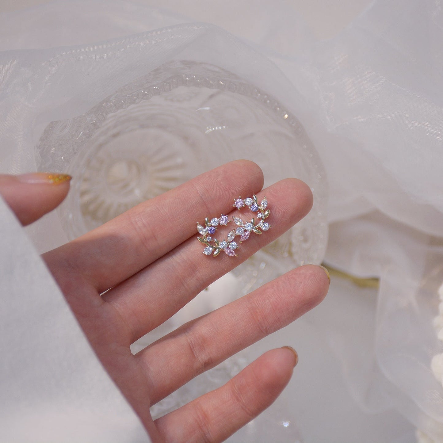 Vintage Floral Butterfly Earrings
